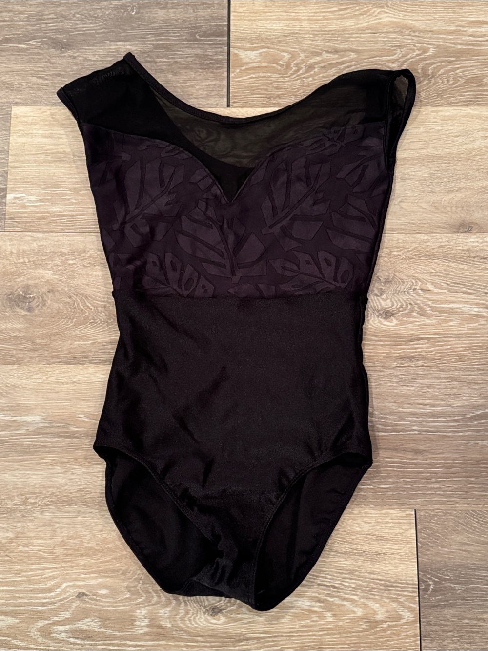 So Danca - Black Mesh Accent One-Piece Leotard